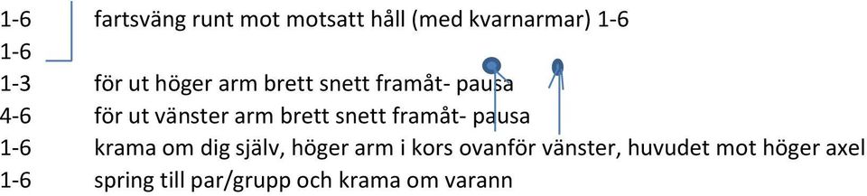 framåt- pausa krama om dig själv, höger arm i kors ovanför