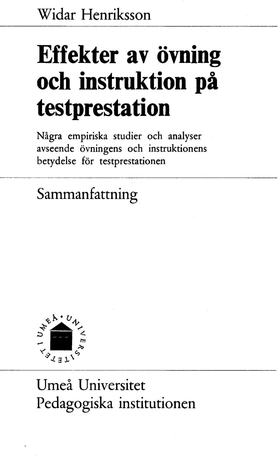 övningens och instruktionens betydelse för testprestationen