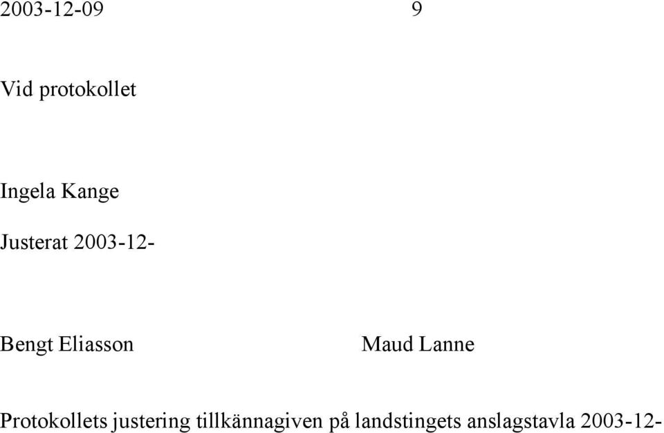 Maud Lanne Protokollets justering