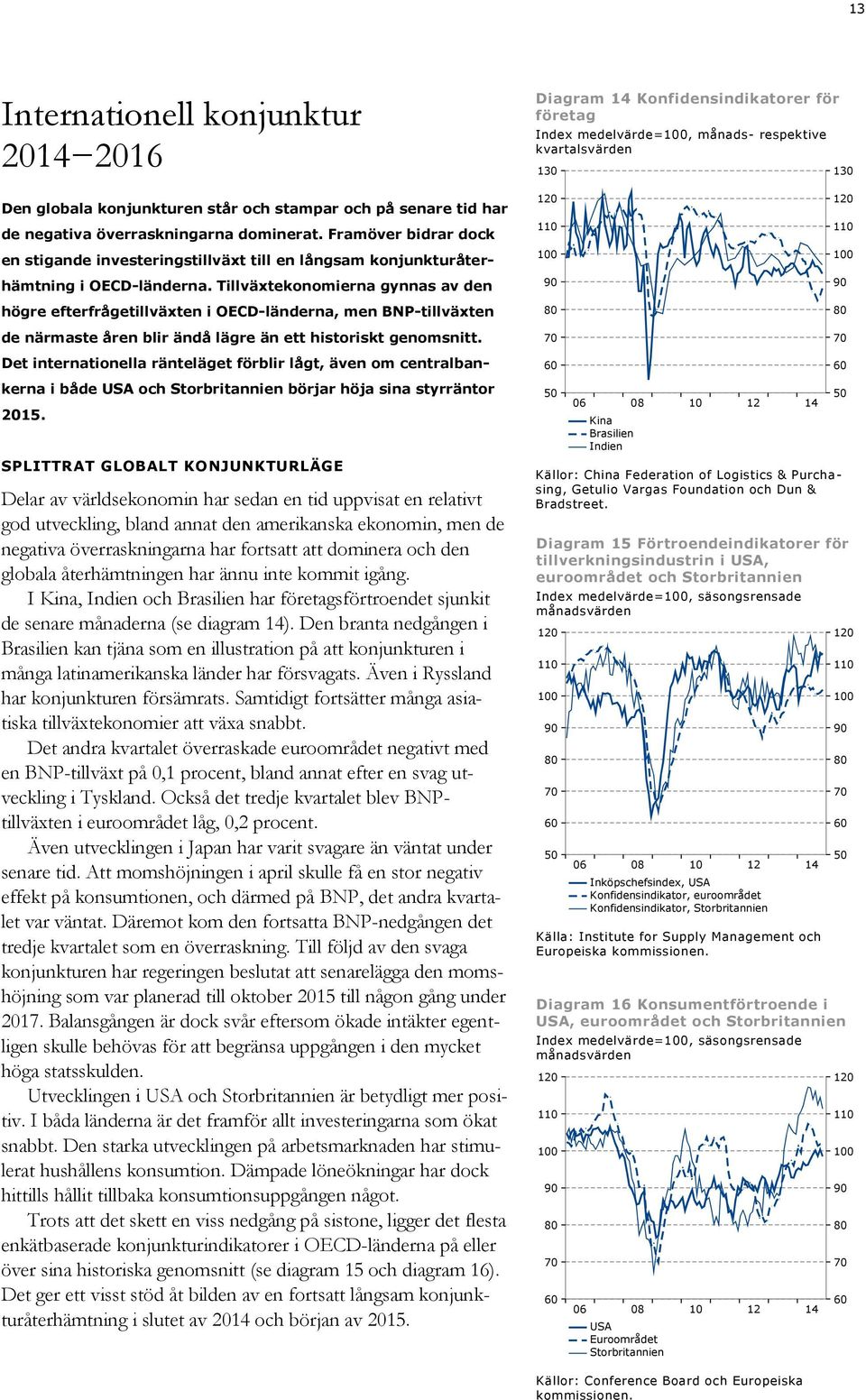 Tillväxtekonomierna gynnas av den högre efterfrågetillväxten i OECD-länderna, men BNP-tillväxten de närmaste åren blir ändå lägre än ett historiskt genomsnitt.