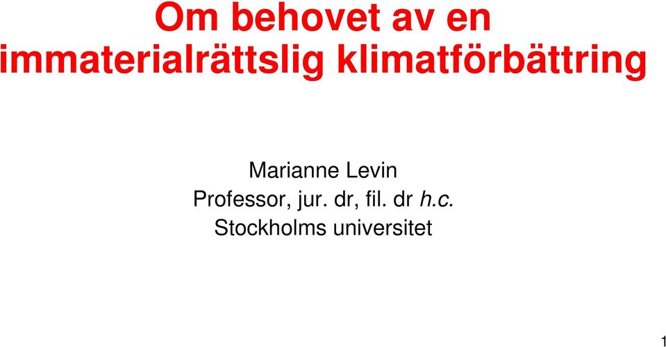 klimatförbättring Marianne
