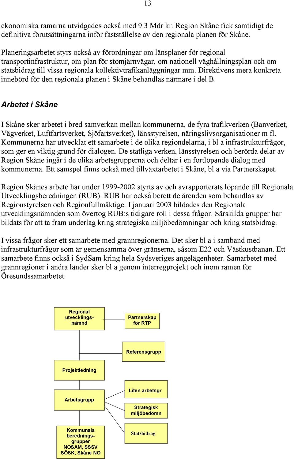 kollektivtrafikanläggningar mm. Direktivens mera konkreta innebörd för den regionala planen i Skåne behandlas närmare i del B.