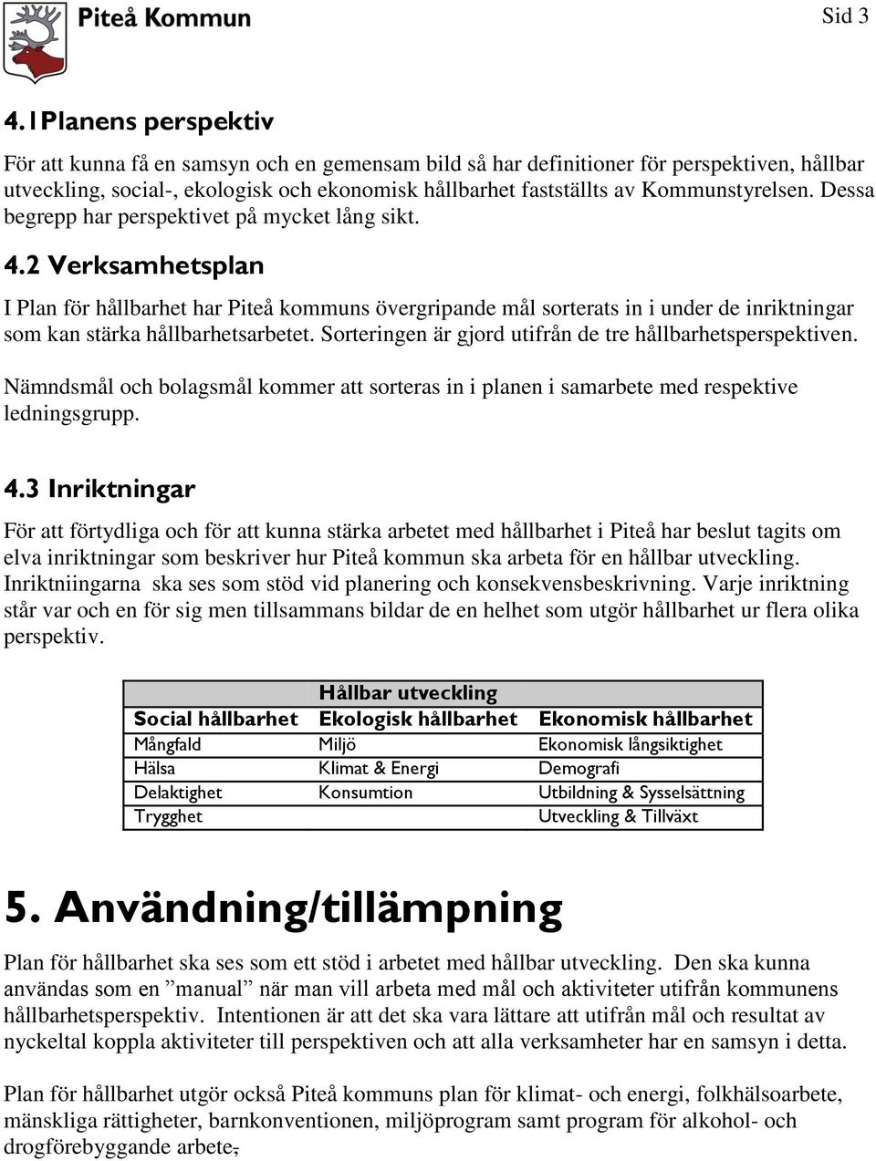 Kommunstyrelsen. Dessa begrepp har perspektivet på mycket lång sikt. 4.