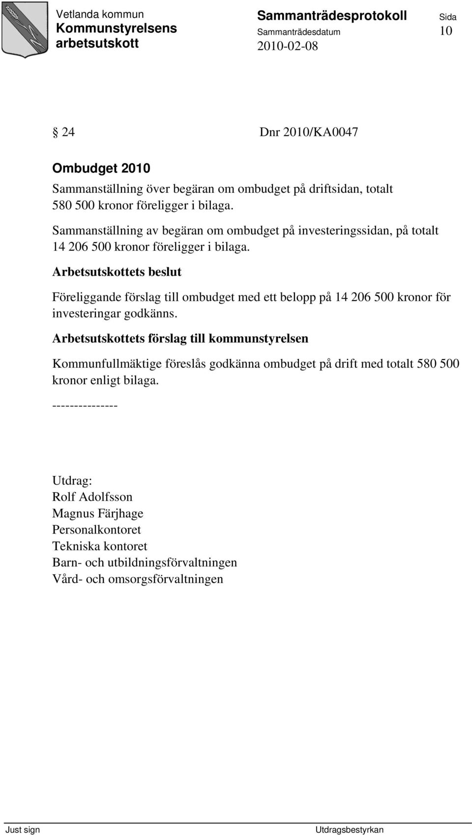 Föreliggande förslag till ombudget med ett belopp på 14 206 500 kronor för investeringar godkänns.