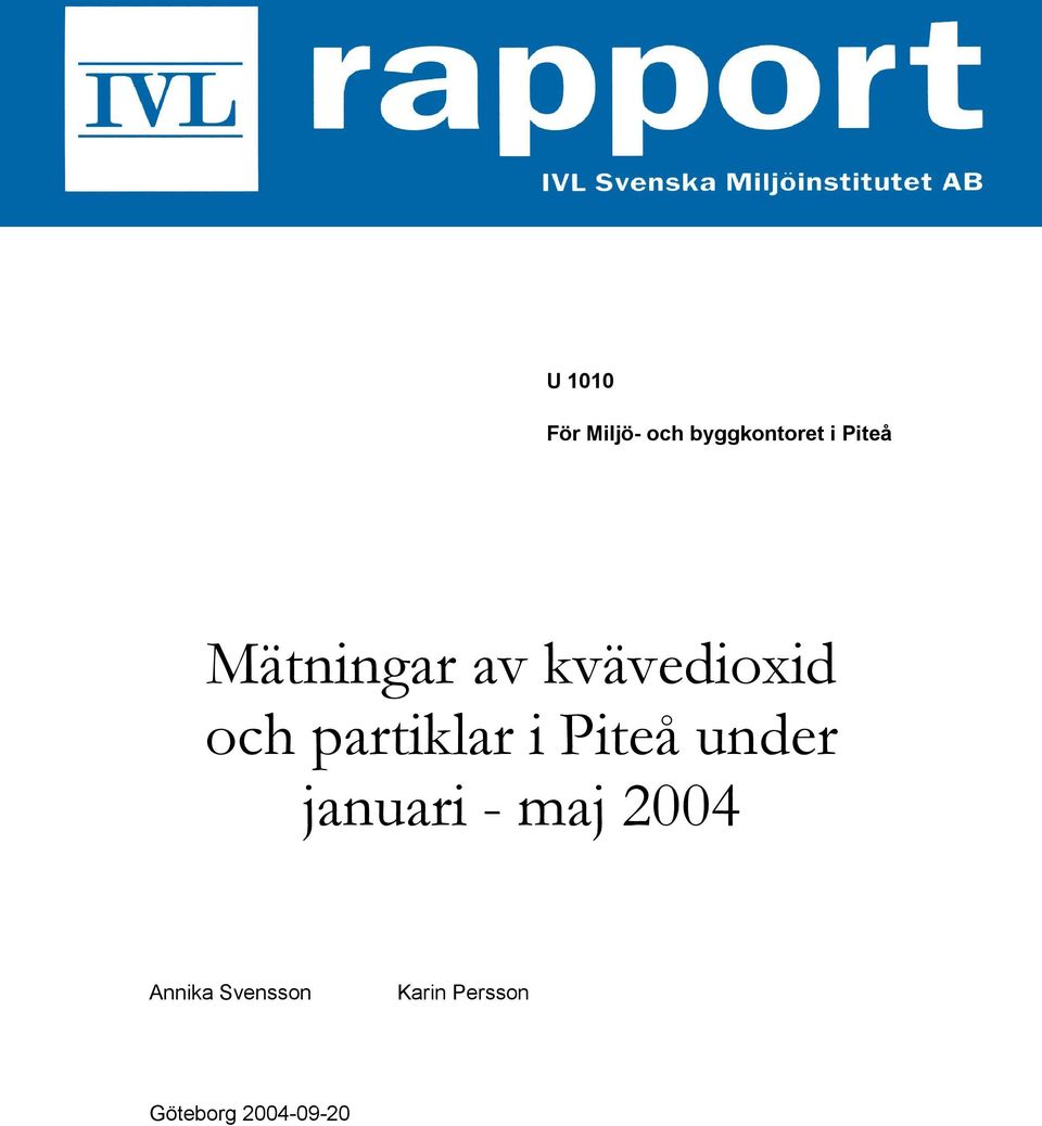 partiklar i Piteå under januari - maj