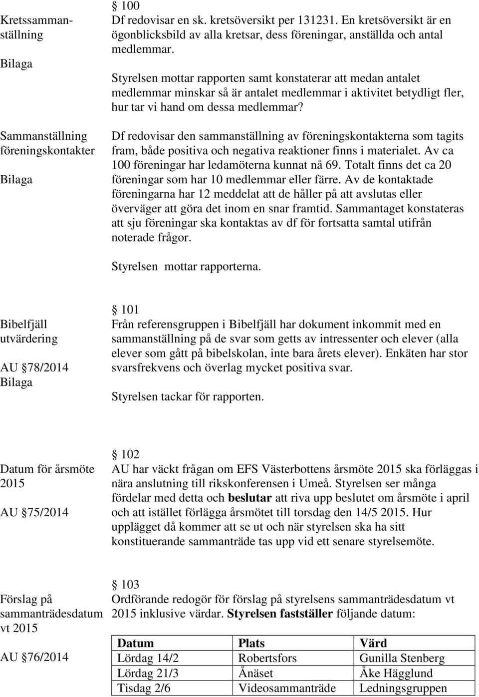 Styrelsen mottar rapporten samt konstaterar att medan antalet medlemmar minskar så är antalet medlemmar i aktivitet betydligt fler, hur tar vi hand om dessa medlemmar?
