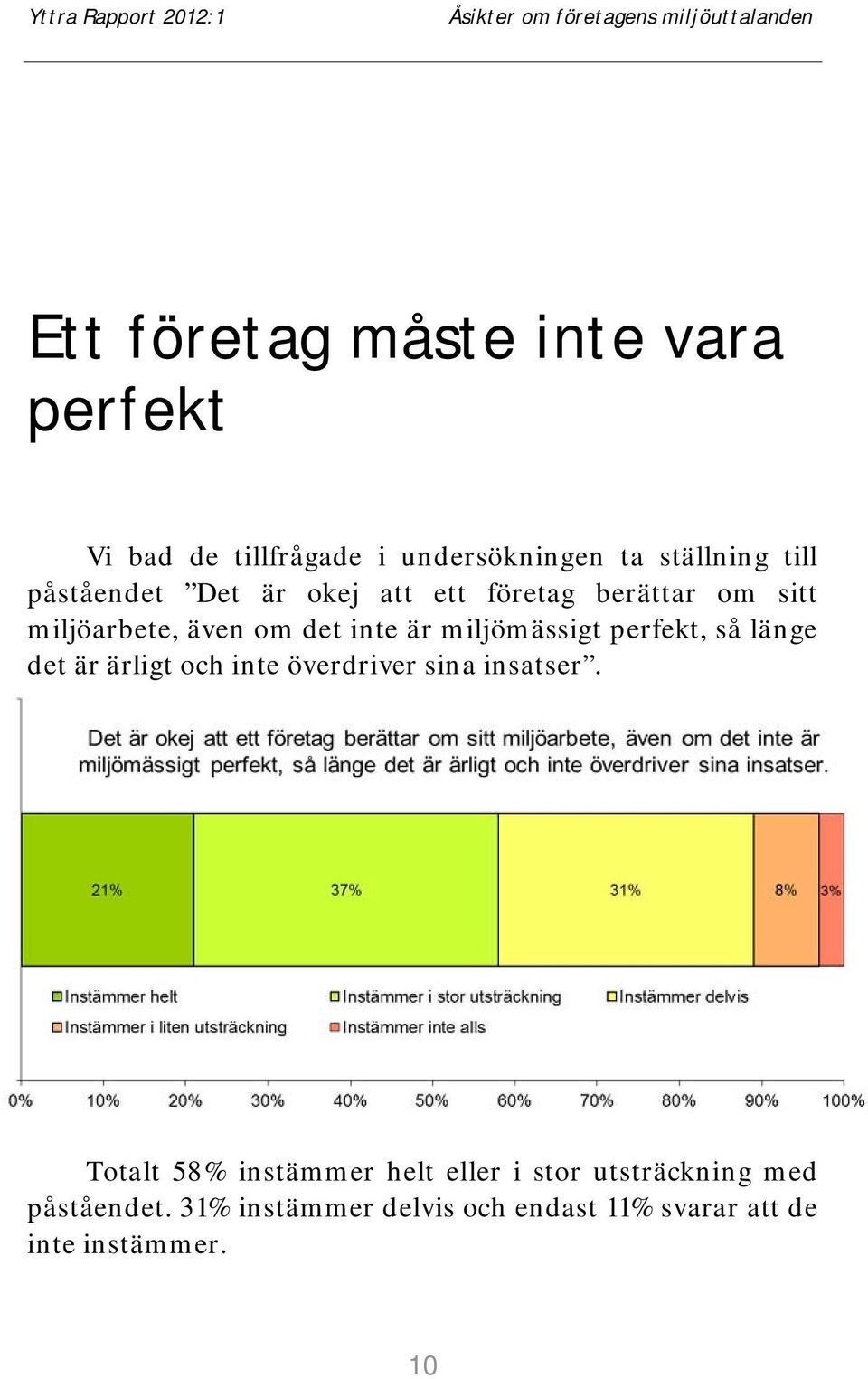 miljömässigt perfekt, så länge det är ärligt och inte överdriver sina insatser.