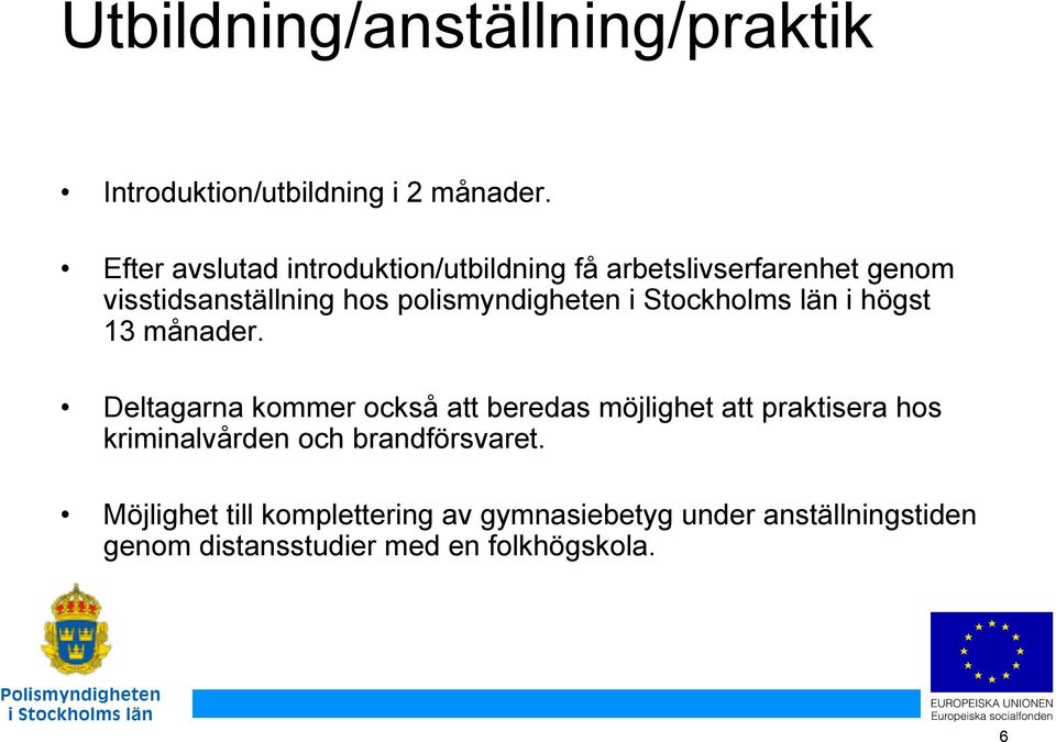 polismyndigheten i Stockholms län i högst 13 månader.