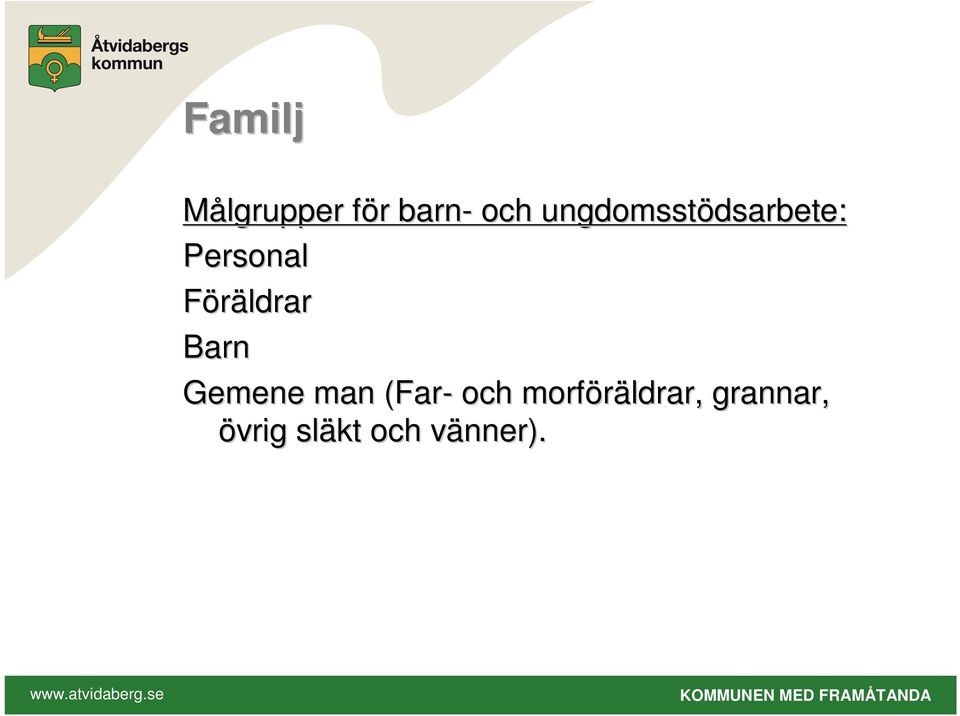 Föräldrar Barn Gemene man (Far- och