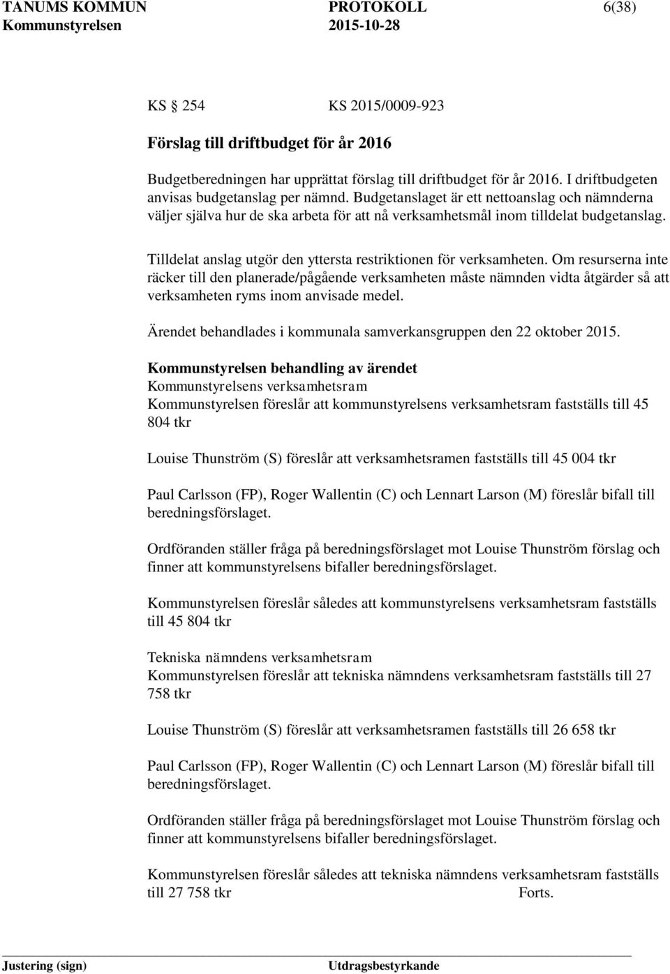 Tilldelat anslag utgör den yttersta restriktionen för verksamheten.
