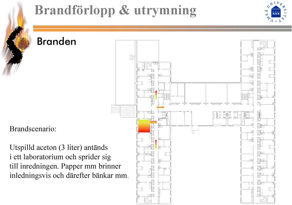 laboratorium och sprider sig till inredningen.