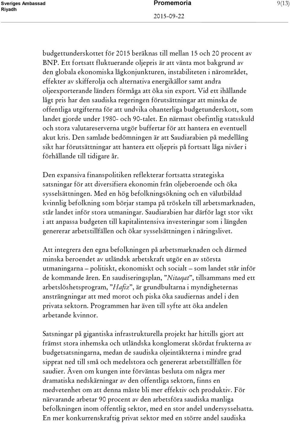 oljeexporterande länders förmåga att öka sin export.