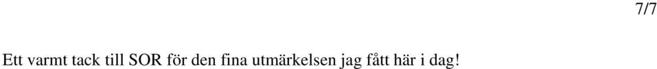 fina utmärkelsen