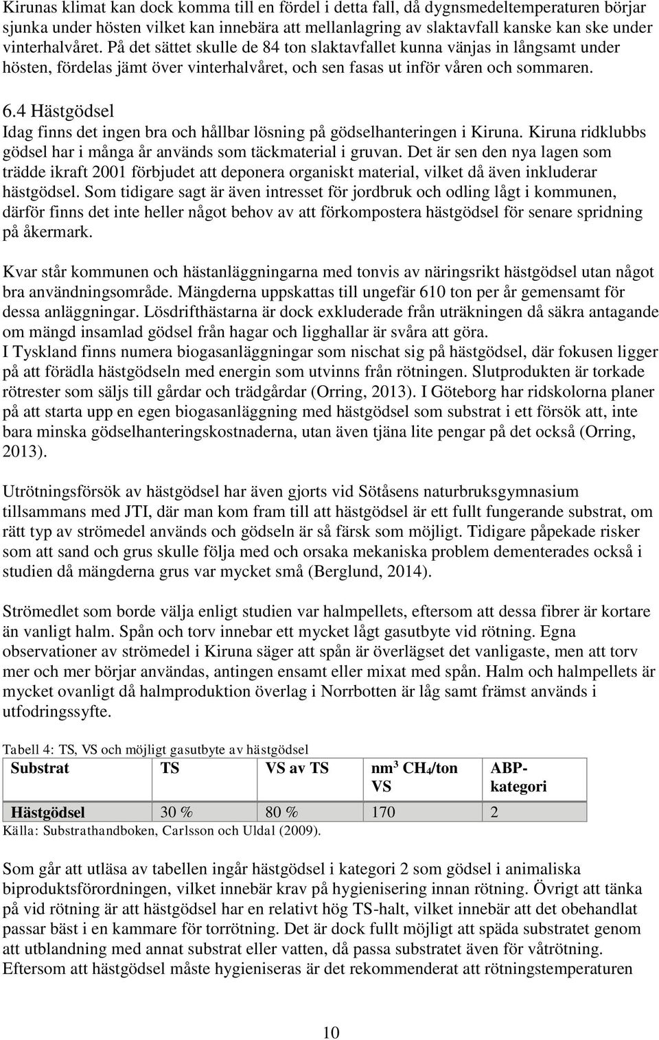 4 Hästgödsel Idag finns det ingen bra och hållbar lösning på gödselhanteringen i Kiruna. Kiruna ridklubbs gödsel har i många år används som täckmaterial i gruvan.