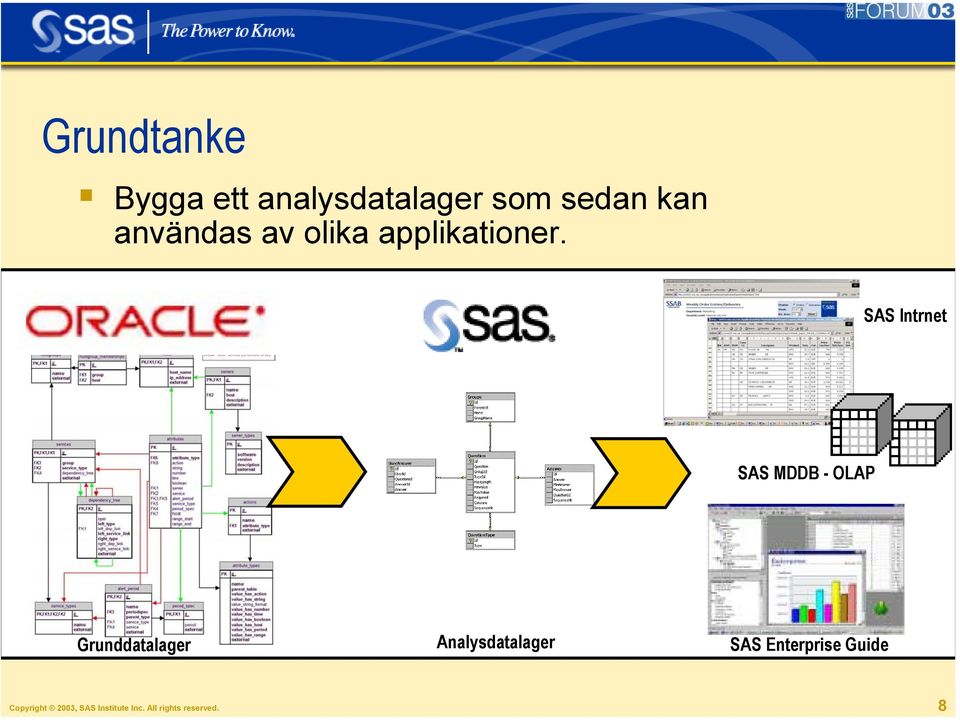 SAS Intrnet SAS MDDB - OLAP Grunddatalager