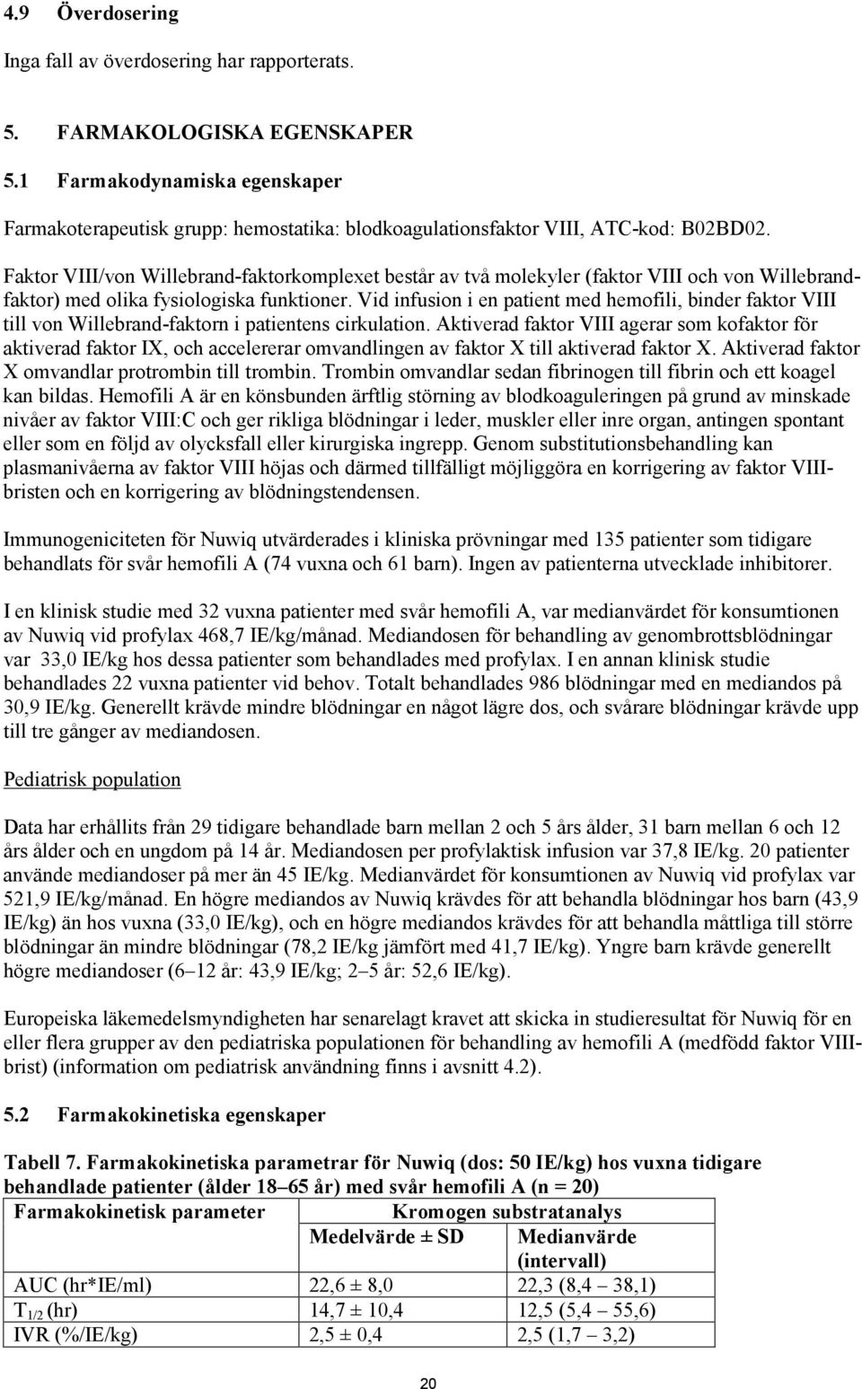 Faktor VIII/von Willebrand-faktorkomplexet består av två molekyler (faktor VIII och von Willebrandfaktor) med olika fysiologiska funktioner.