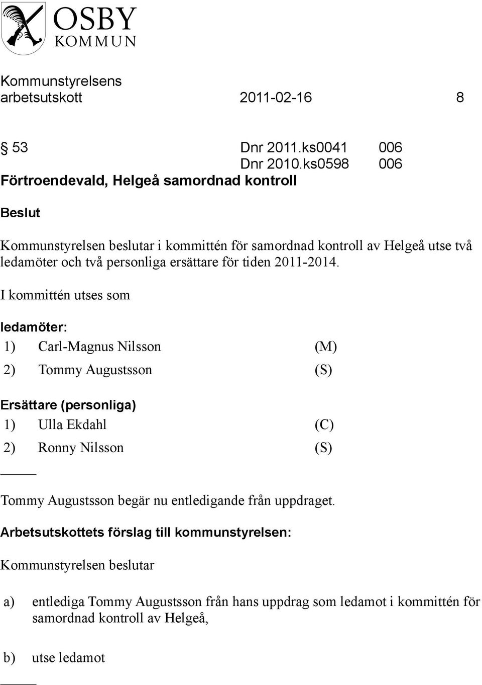 ersättare för tiden 2011-2014.