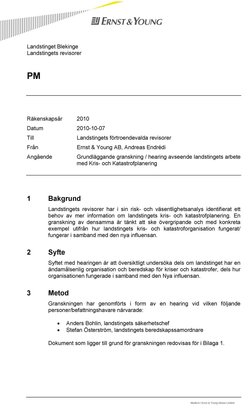 landstingets kris- och katastrofplanering.