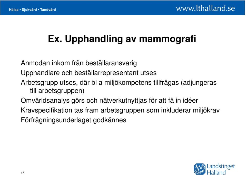 (adjungeras till arbetsgruppen) Omvärldsanalys görs och nätverkutnyttjas för att få in