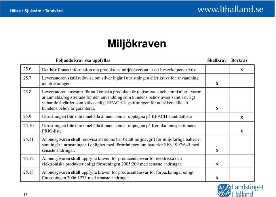 8 Leverantören ansvarar för att kemiska produkter är registrerade och kemikalier i varor är anmälda/registrerade för den användning som kundens behov avser samt i övrigt vidtar de åtgärder som krävs