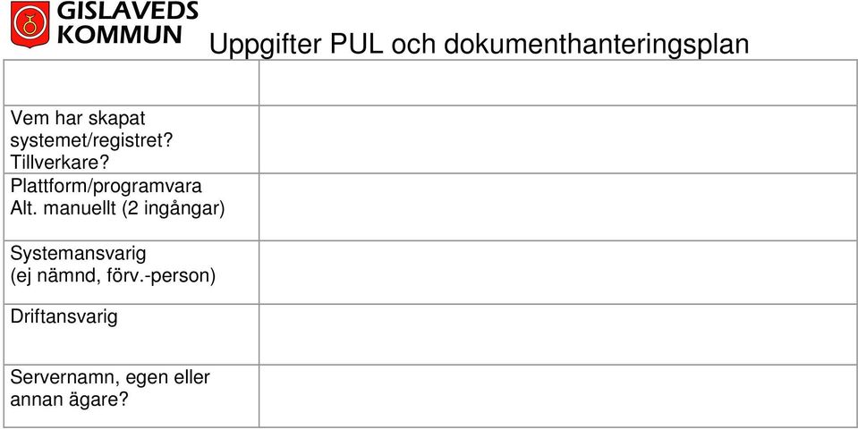 Plattform/programvara Alt.