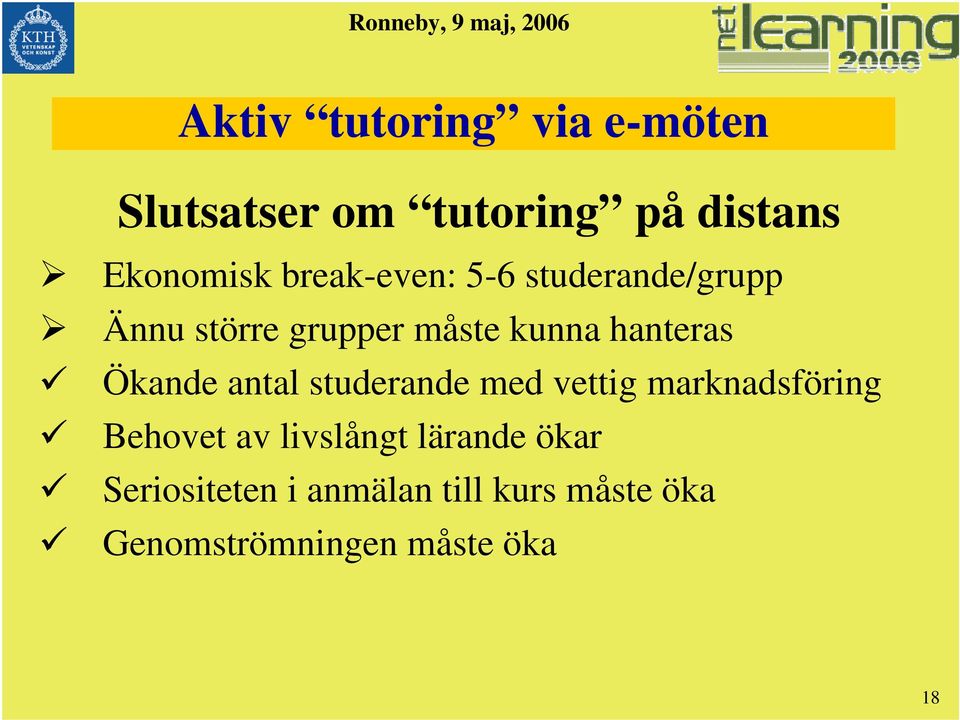 antal studerande med vettig marknadsföring Behovet av livslångt