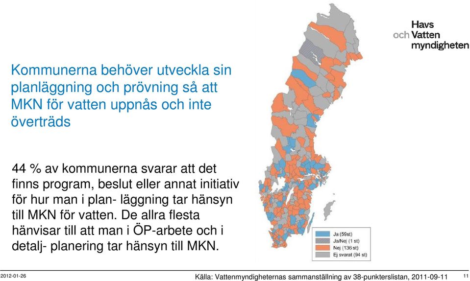 tar hänsyn till MKN för vatten.