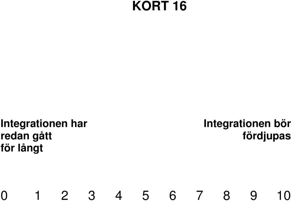 Integrationen bör