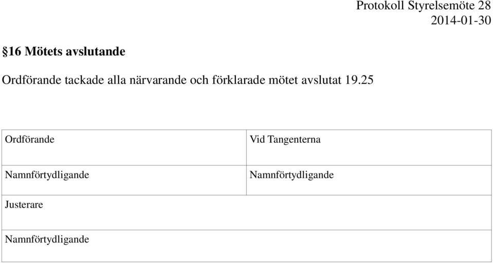 25 Ordförande Vid Tangenterna