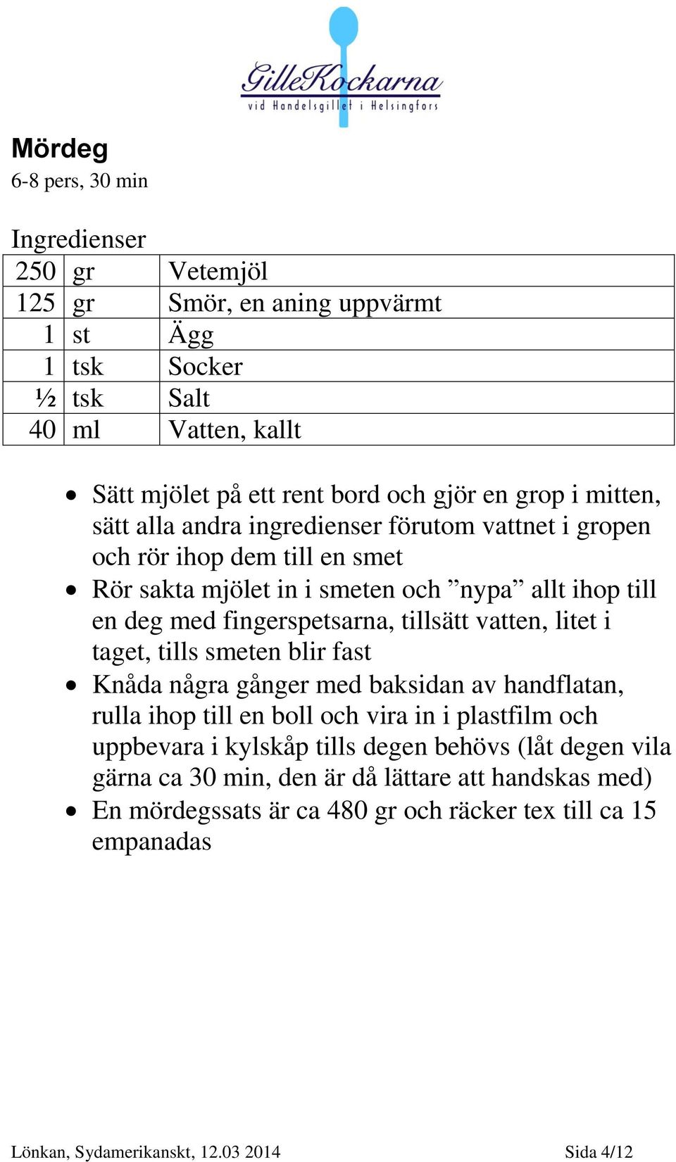 tillsätt vatten, litet i taget, tills smeten blir fast Knåda några gånger med baksidan av handflatan, rulla ihop till en boll och vira in i plastfilm och uppbevara i kylskåp