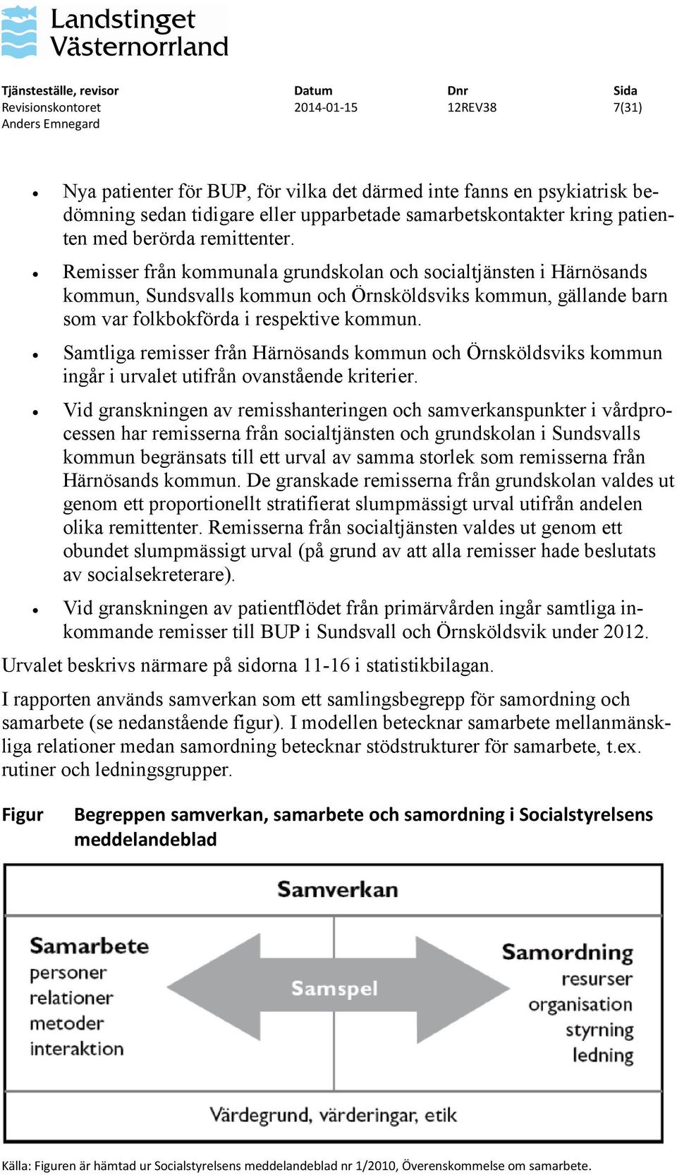 Samtliga remisser från Härnösands kommun och Örnsköldsviks kommun ingår i urvalet utifrån ovanstående kriterier.