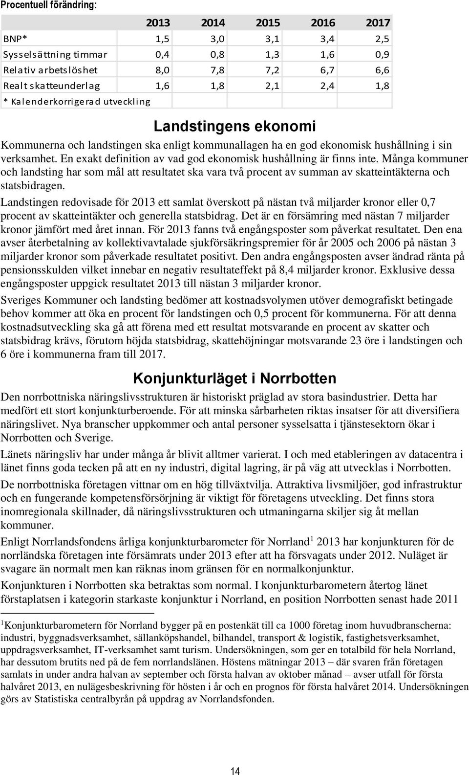 En exakt definition av vad god ekonomisk hushållning är finns inte. Många kommuner och landsting har som mål att resultatet ska vara två procent av summan av skatteintäkterna och statsbidragen.