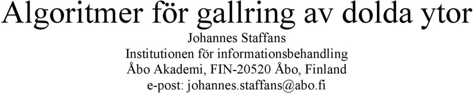 informationsbehandling Åbo Akademi,