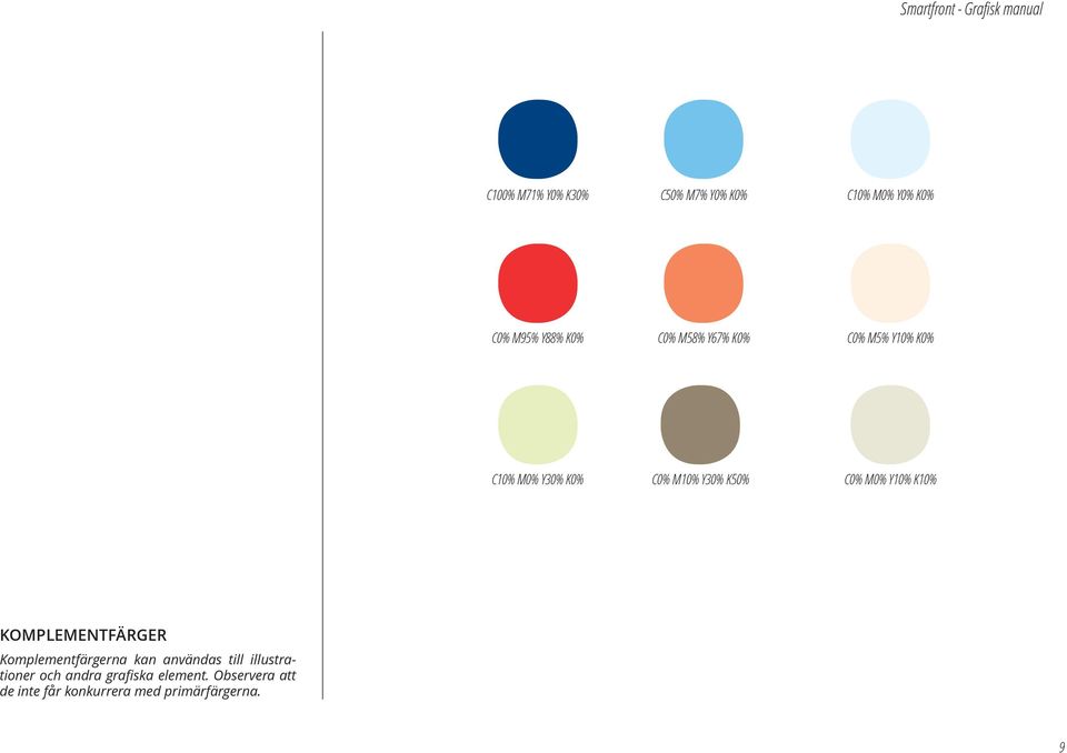Y10% K10% KOMPLEMENTFÄRGER Komplementfärgerna kan användas till illustrationer