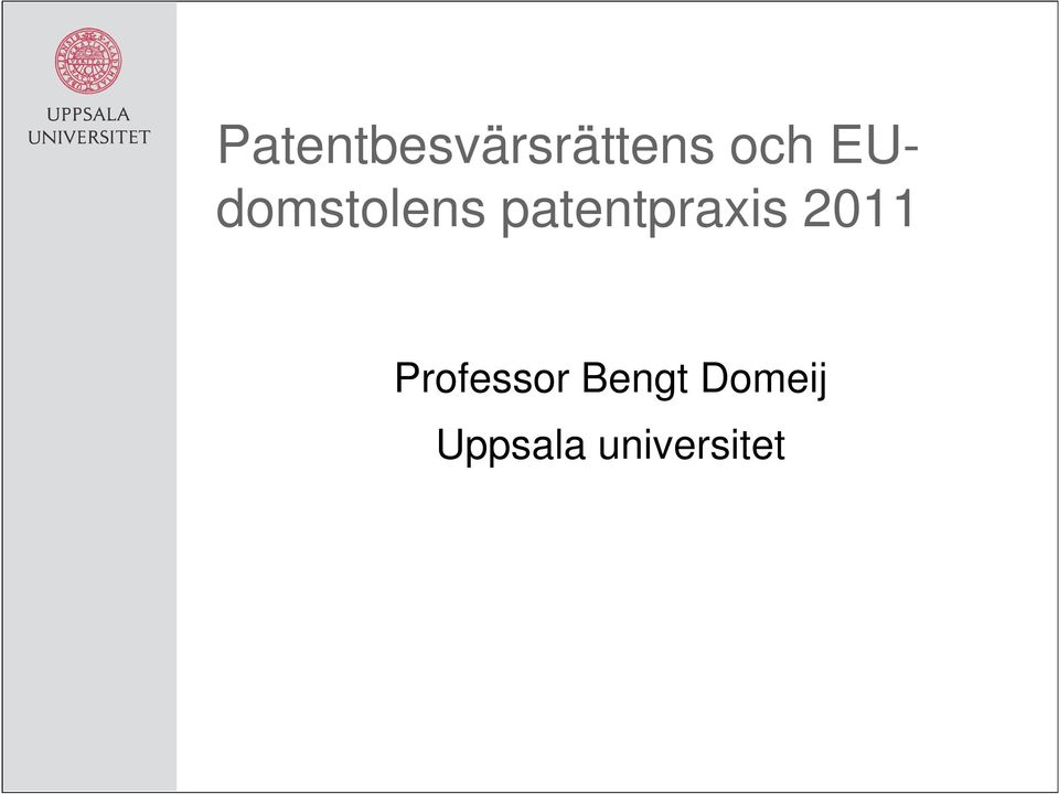 patentpraxis 2011