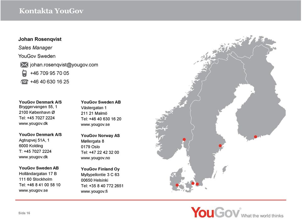 dk YouGov Denmark A/S Agtrupvej 51A, 1 6000 Kolding T: +45 7027 2224 www.yougov.