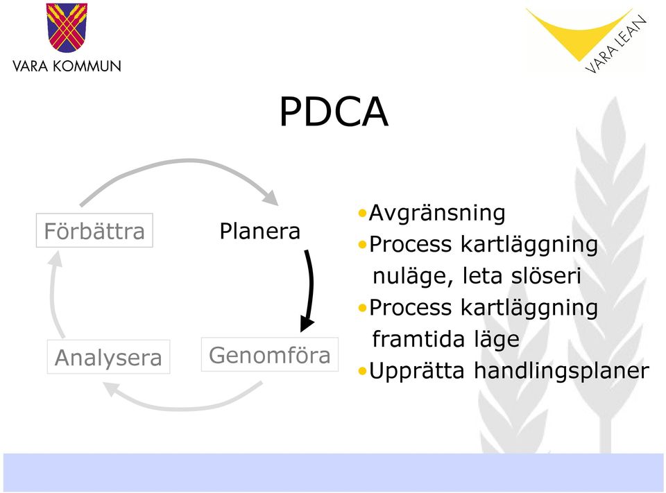 kartläggning nuläge, leta slöseri