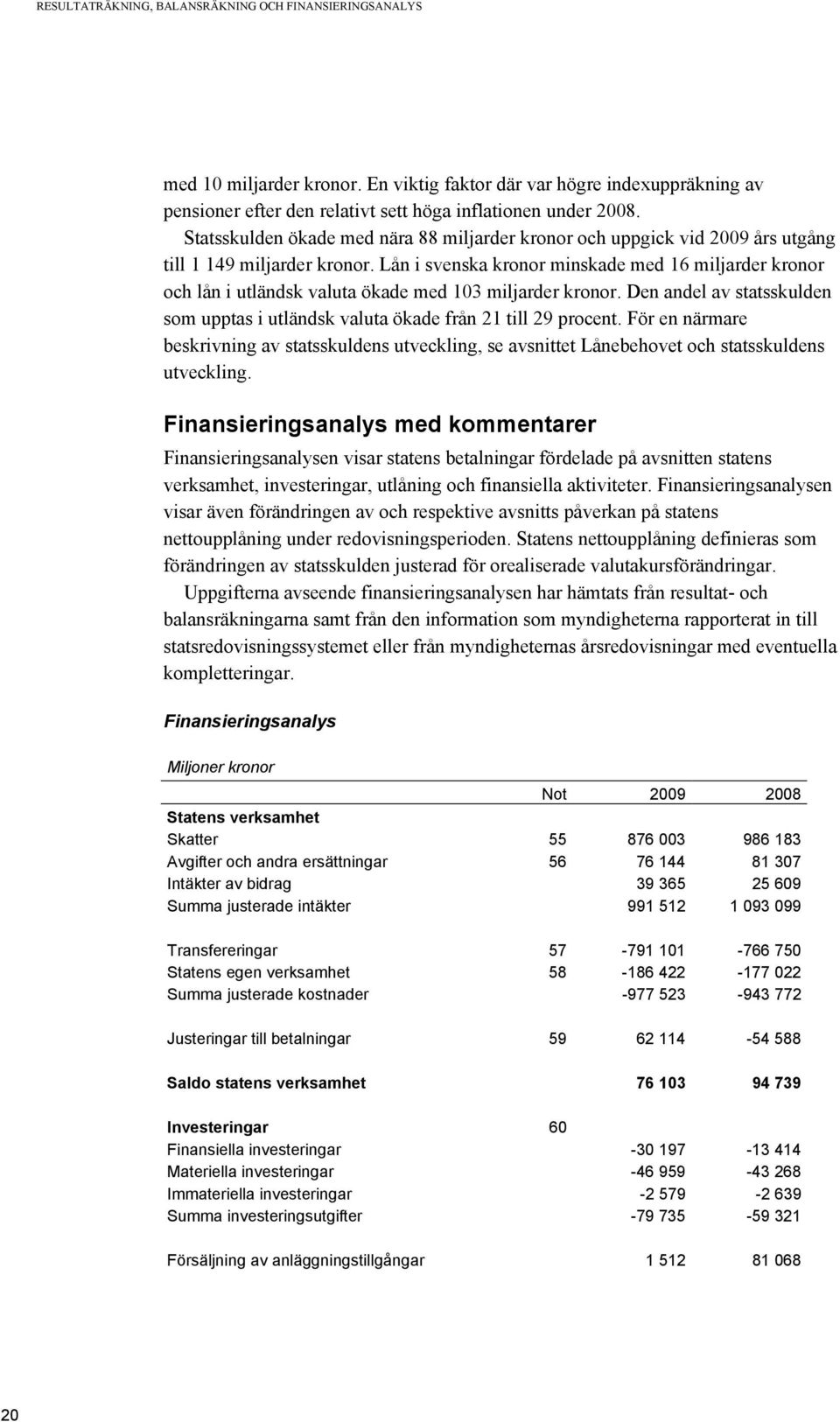 Lån i svenska kronor minskade med 16 miljarder kronor och lån i utländsk valuta ökade med 103 miljarder kronor. Den andel av statsskulden som upptas i utländsk valuta ökade från 21 till 29 procent.