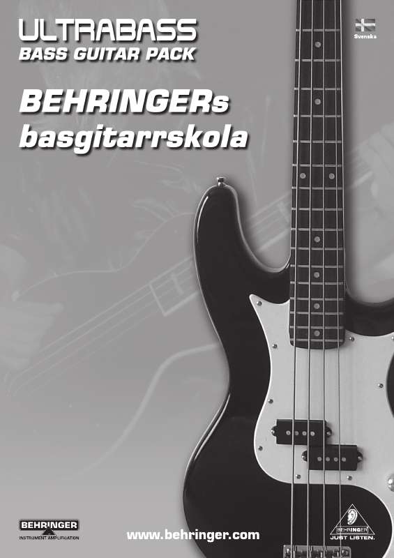 Detaljerade användarinstruktioner finns i bruksanvisningen Instruktionsbok BEHRINGER BT108 BASSPACK Manual BEHRINGER BT108 BASSPACK Bruksanvisning