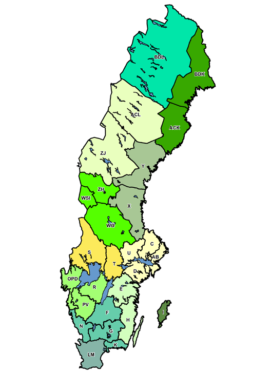 som möjligt i avseende på föryngringsmetoder, trädslagsval, röjningarnas genomförande och så vidare Styrningen av RegVis när det gäller föryngringar, röjning och gallring är likadan för