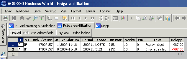 Sidan 28 av 33 Korrigera det felaktiga och spara (F12) fakturan på nytt så går den ut i flödet igen.