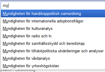 samhällsskydd och beredskap Användarmanual CBRNE 15 (19) 3. Sök projekt Användarna kan söka bland alla projekt som finns registrerade i applikationen.