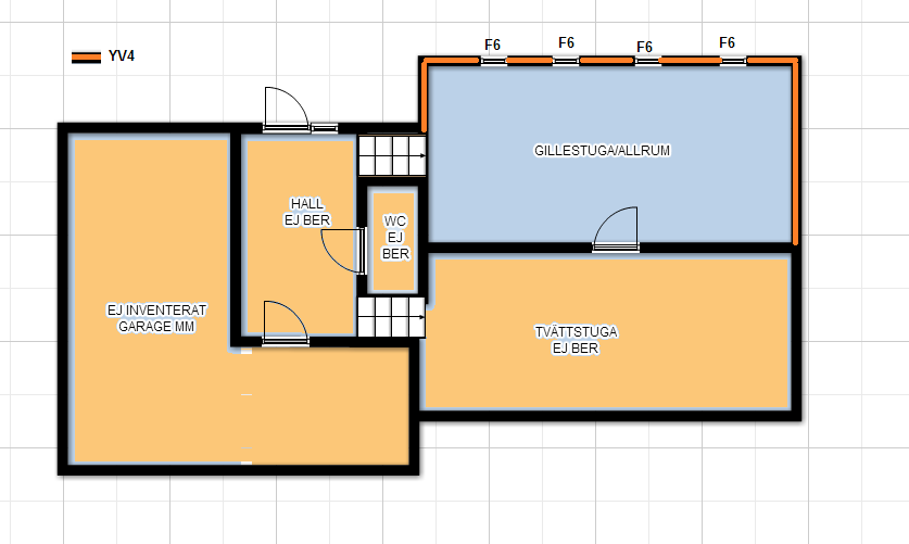 ÅTGÄRDSBESKRIVNING E20 TOLLERED- INGARED 5 (6) Figur 1. Skiss planlösning övervåning med benämning på rum och aktuella väggkonstruktioner. Figur 2.