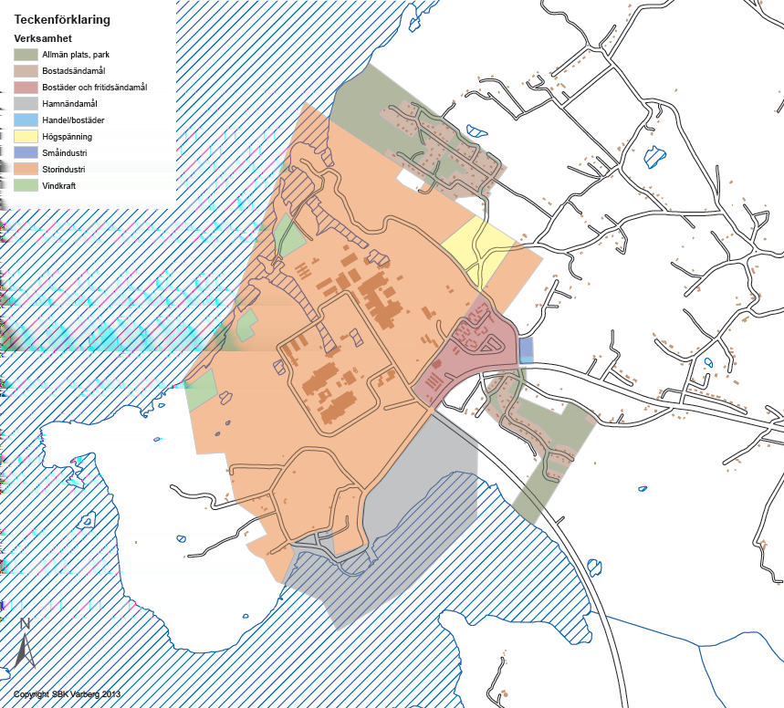 Gällande detaljplan för Ringhals ändrades 26 januari 2010 (laga kraft 2011-09-24) för att möjliggöra vindkraftsutbyggnad. Figur 1 visar nu gällande detaljplaner i Ringhals närområde. Figur 1. Gällande detaljplaner i området runt Ringhals.