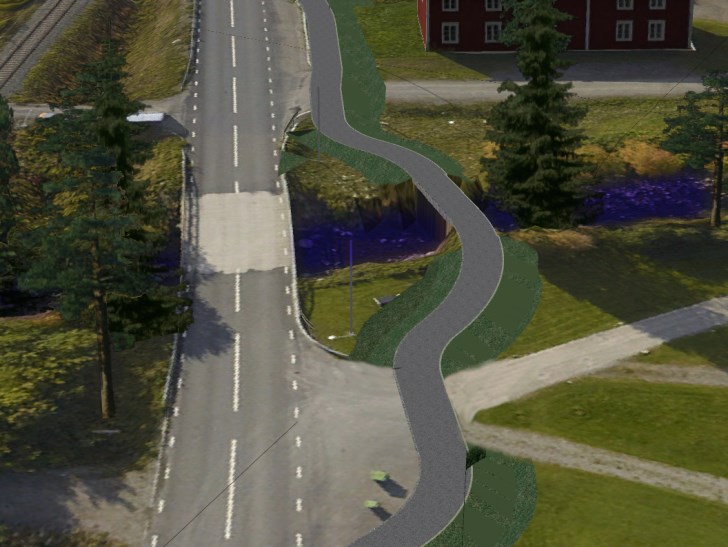 Ny bro över Ullån Bron föreslås som en plattbro i trä
