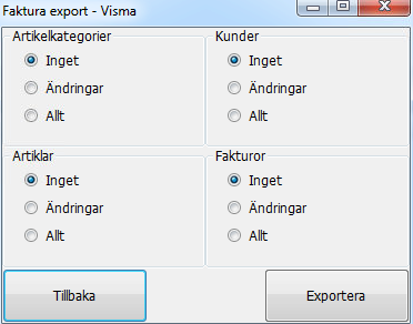 Betalsätt Här kan användaren administrera presentkortsbetalningar samt lägga upp nya övriga betalsätt.