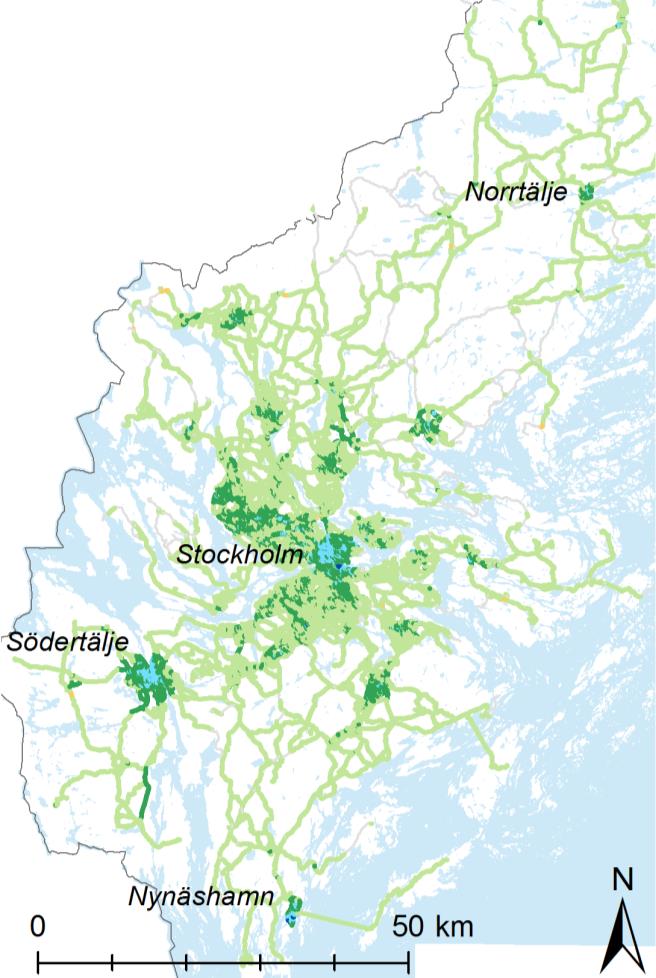 Förändring i luftföroreningsnivån längs färdvägar Förändring av trafikens bidrag till NOx-halten fm rusning