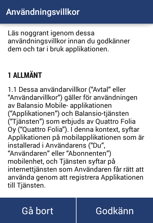 3 BRUKSANVISNING För att använda applikationen på ett tryggt och korrekt sätt läs bruksanvisningarna innan du tar applikationen i bruk och följ instruktionerna.