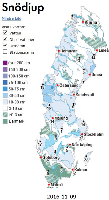Havsvattentemperaturer i våra omgivande hav Norra Atlanten är totalt sett något kallare än de senaste åren medan det är något varmare över västra Atlanten.