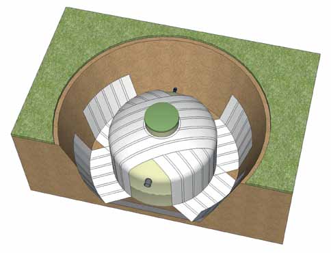 Jordankare Betongplatta Betongbalkar 3.5.1 BAGA Förankringsduk. 1 st paket per tank behövs. RSK. nr. 563 6124 Konsultera separat installationsanvisning för duken rörande utförandet. Förankringsduk 3.